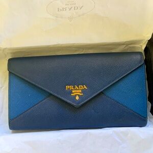 Gorgeous blue PRADA wallet -